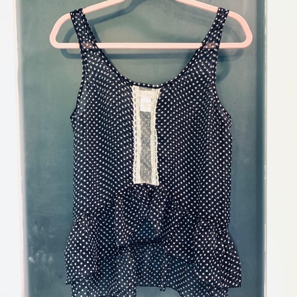 Band of Gypsies | Transparent Ruffle Hem Tank Top